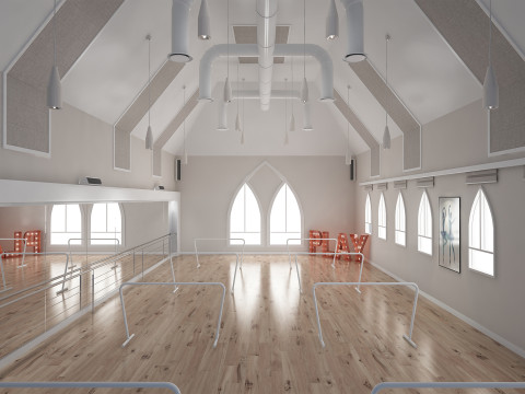 Studio de danse 2 Modèle 3D