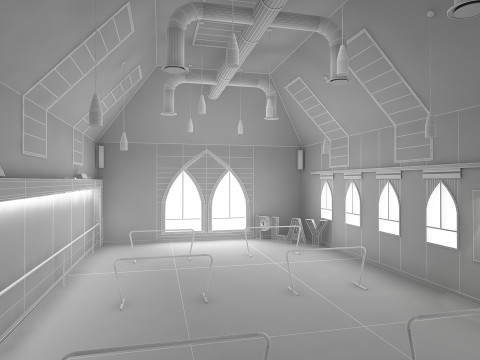 Studio de danse 2 Modèle 3D