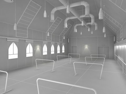 Studio de danse 2 Modèle 3D