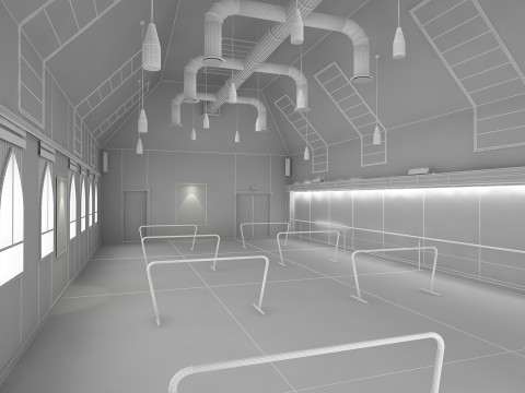 Studio de danse 2 Modèle 3D