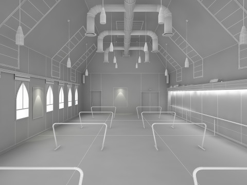 Studio de danse 2 Modèle 3D