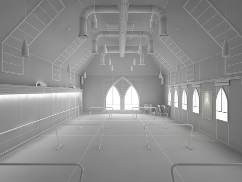 Studio de danse 2 Modèle 3D