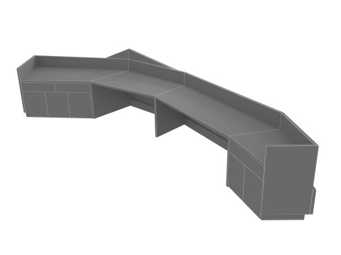 Reception Desk 3 3D Model