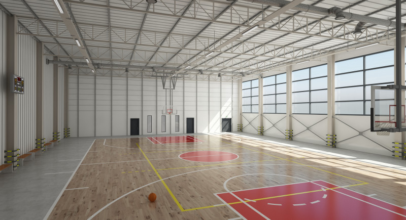 Basketball Court 3D Model .c4d .max .obj .3ds .fbx .stl .blend