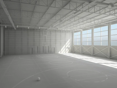 Basketball Court 3D Model