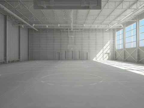 Basketball Court 3D Model
