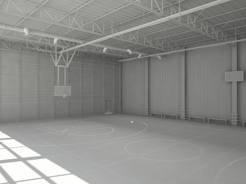Basketball Court 3D Model