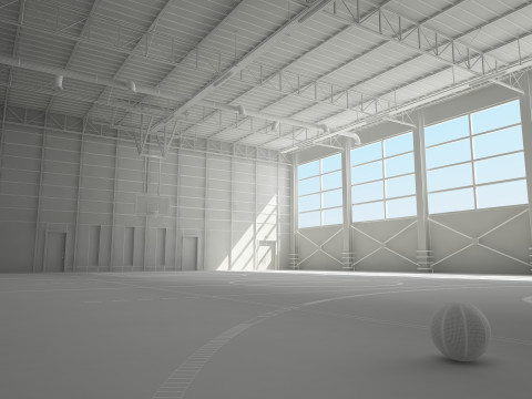 Basketball Court 3D Model