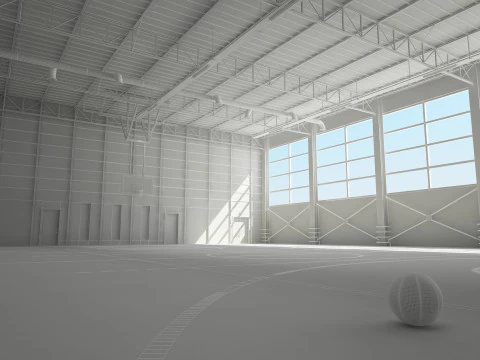 Basketball Court 3D Model