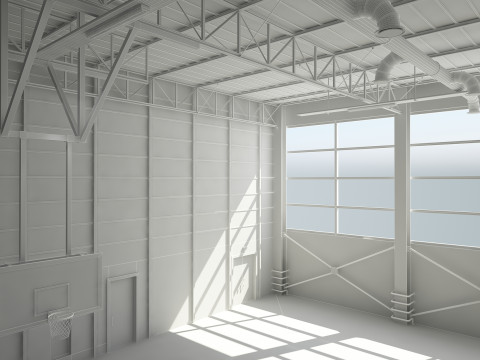 Basketball Court 3D Model