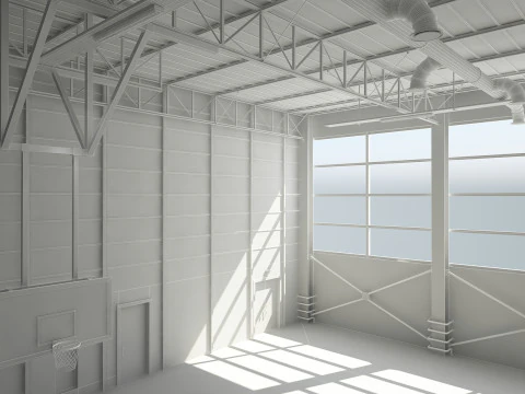 Basketball Court 3D Model