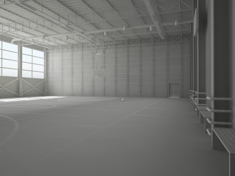 Basketball Court 3D Model