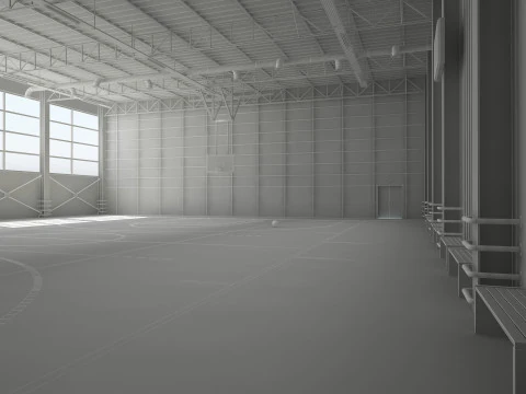 Basketball Court 3D Model