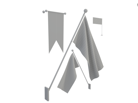 Flags of Australia 3D Model