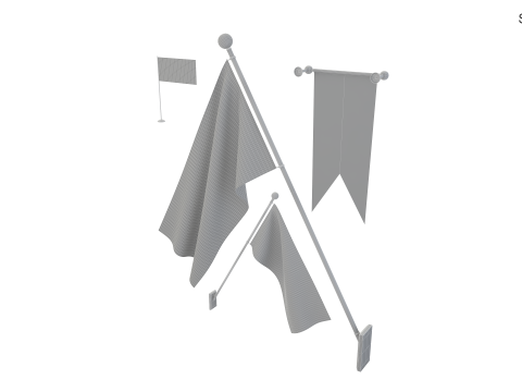 Flags of Australia 3D Model