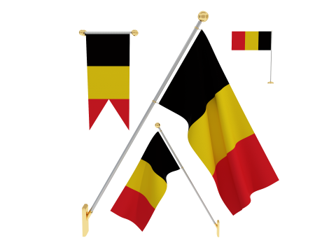 Flagi Belgii Model 3D
