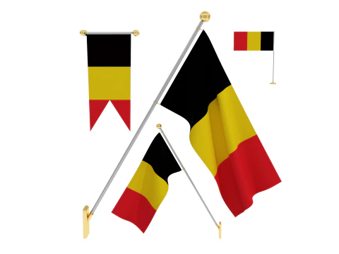 벨기에의 국기 3D 모델