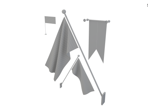 Flags of Belgium 3D Model