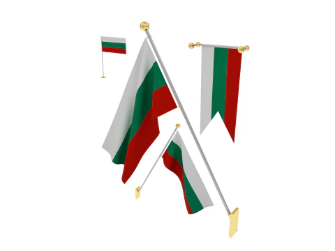 Flags of Bulgaria 3D Model