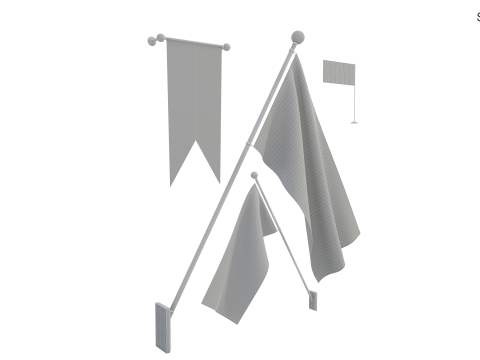 Flags of Canada 3D Model