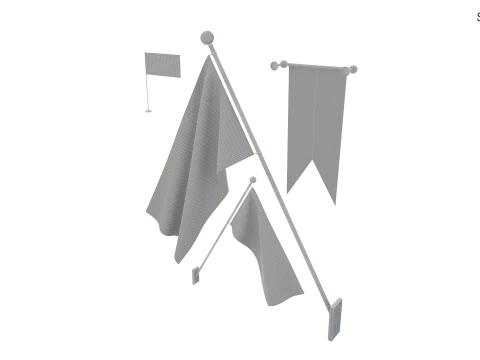 Flags of Canada 3D Model