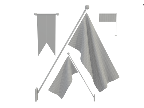 Flags of Canada 3D Model