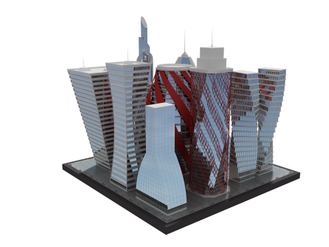 未来ビルディング 1 3Dモデル