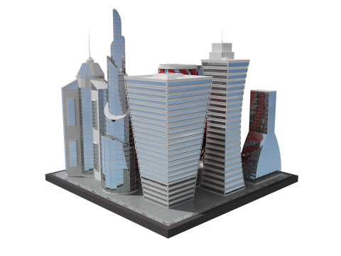 未来ビルディング 1 3Dモデル