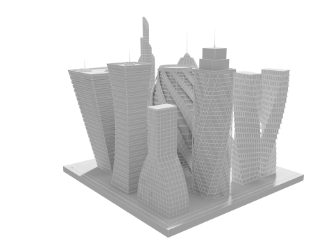 未来ビルディング 1 3Dモデル