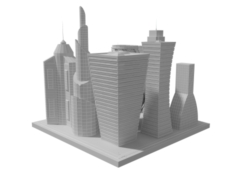 未来ビルディング 1 3Dモデル