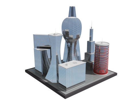 Будущее здание 3 3D Модель