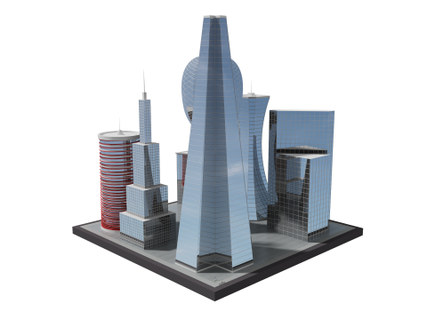 Будущее здание 3 3D Модель