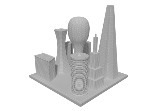 Будущее здание 3 3D Модель