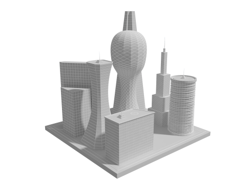 Будущее здание 3 3D Модель