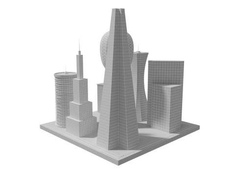 Будущее здание 3 3D Модель