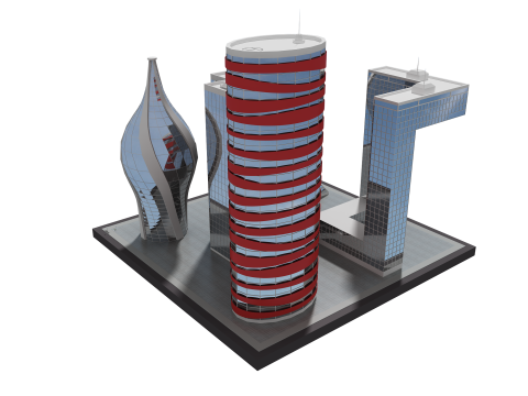 Futur b&acirc;timent 4 Modèle 3D