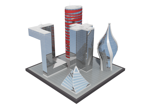 Futur b&acirc;timent 4 Modèle 3D