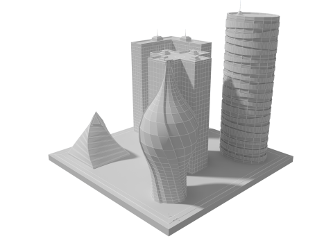 Futur b&acirc;timent 4 Modèle 3D