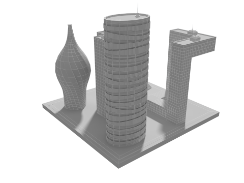 Futur b&acirc;timent 4 Modèle 3D