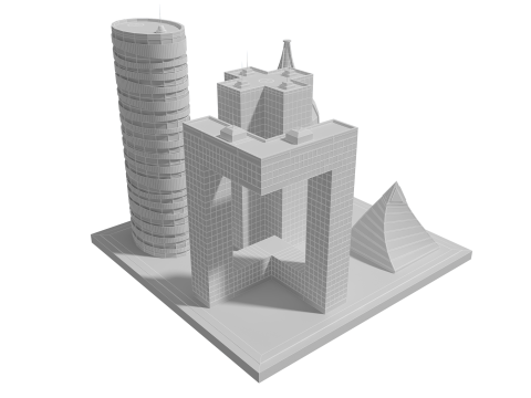 Futur b&acirc;timent 4 Modèle 3D