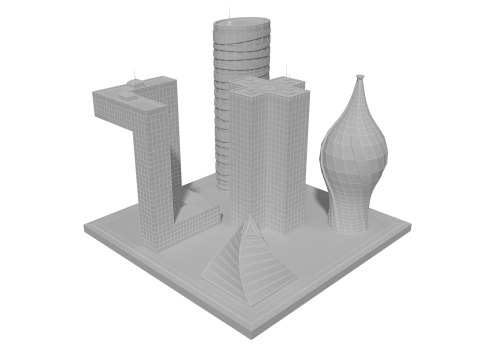 Futur b&acirc;timent 4 Modèle 3D