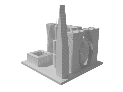 Будущее здание 7 3D Модель