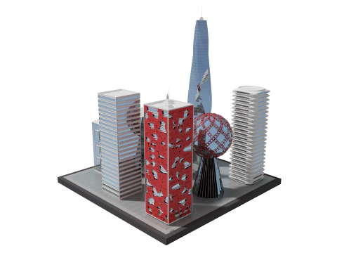 퓨쳐빌딩 8 3D 모델