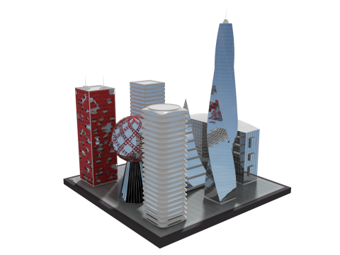 Zukunftsgeb&auml;ude 8 3D Modell