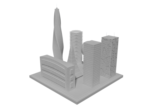 Zukunftsgeb&auml;ude 8 3D Modell