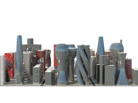 Future Building Full Set 67 Piece 3D Model