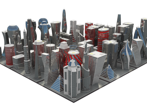 Future Building Full Set 67 Piece 3D Model