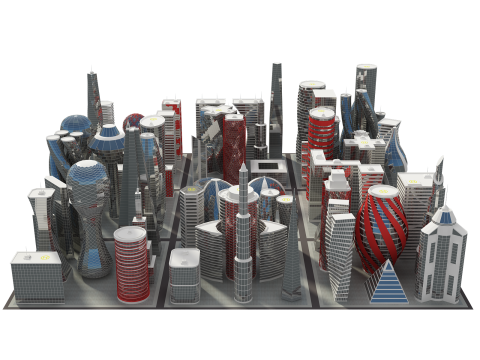 Future Building Full Set 67 Piece 3D Model