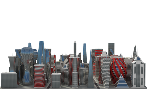 Future Building Full Set 67 Piece 3D Model