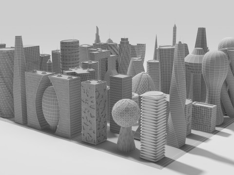 Future Building Full Set 67 Piece 3D Model